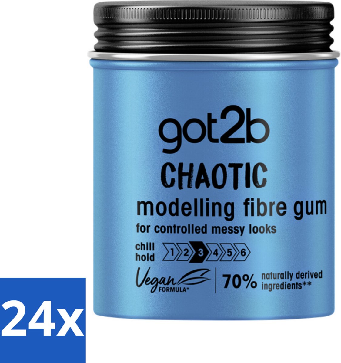 24 x Got2B - Wax - Warhoofd - 100 ml - Haarstyling - Warrig Haar - Chaotisch Haar - Wax Voor Haar - Medium Hold