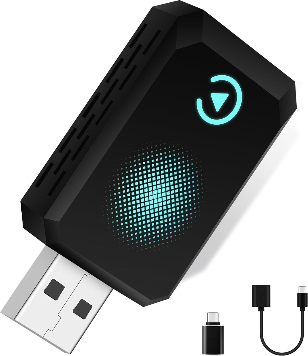 CarPlay Adapter, Wireless, Compatible with A-pple CarPlay, Plug & Play, Type-C / USB, Suitable for Over 800 Vehicles - ShopVlot