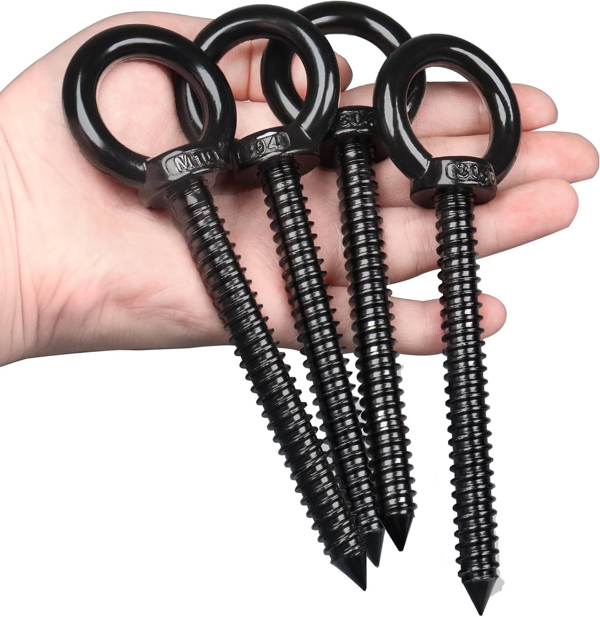 OHIYO 14cm ooghaak M10 - 304 roestvast staal - sluiting voor veiligheid - geschikt voor hangmatten - ShopVlot
