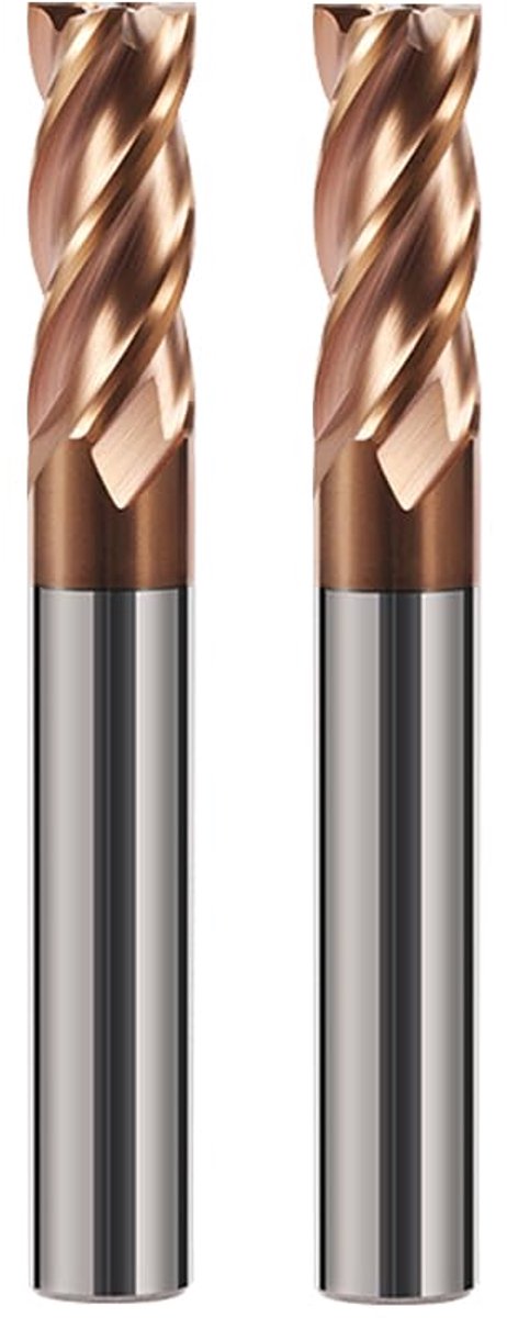 3 x 50 mm x 2 tungsten carbide milling cutter, 4 channels, TiSiN coating, HRC 55, high-performance CNC milling cutters - ShopVlot