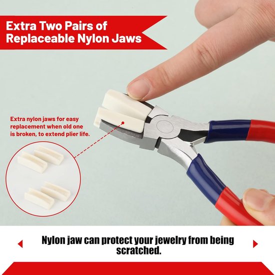 Nylon Jaw Pliers Nylon Jaw Flat Nose Pliers Flat Nylon Jaw Pliers Double Nylon Flat Jaw Pliers Double Nylon Jaw Pliers - ShopVlot — afbeelding 2