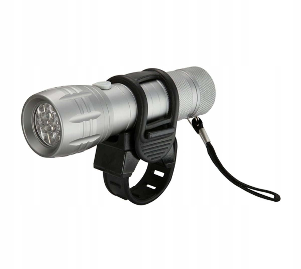 Waterdichte Fietslamp Voor LED 9 Dioden - Zilver