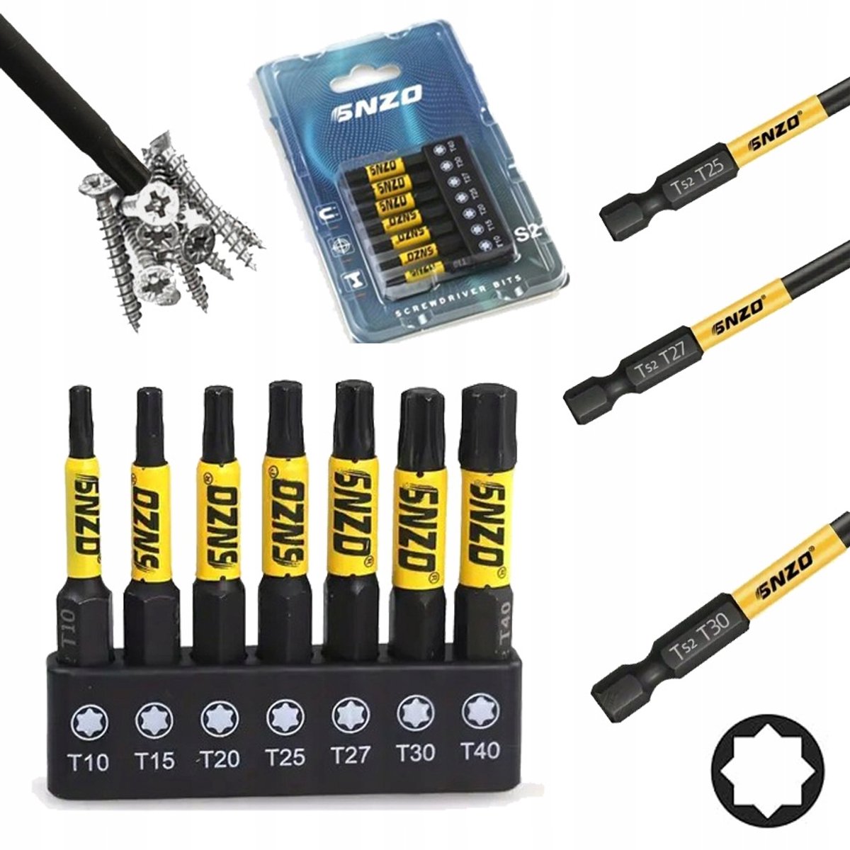 7-delige Torx Bit Set 50mm Magnetisch voor Schroefmachines