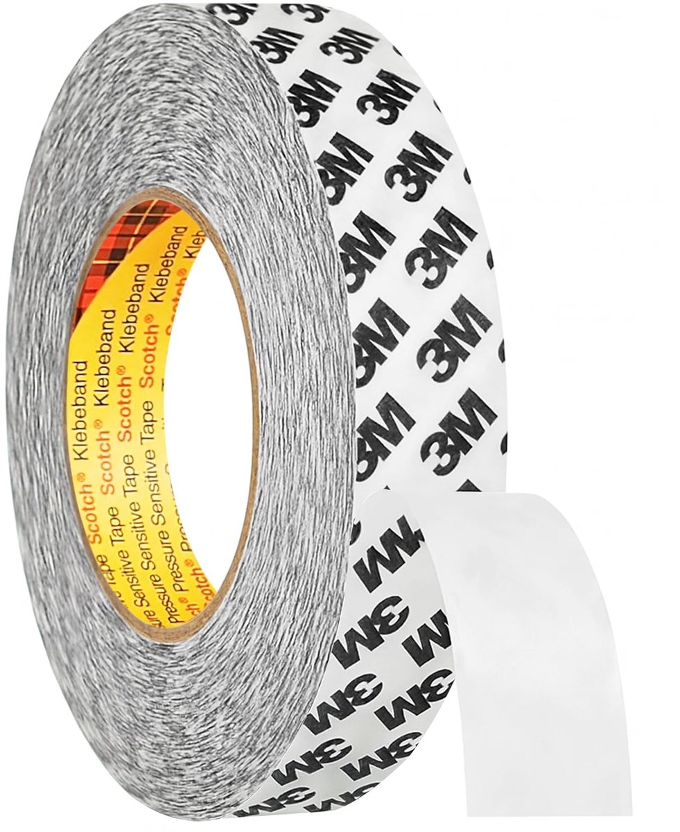 Dubbelzijdige tape 9 mm x 50 m - universeel - hoge hechting - ideaal voor diverse oppervlakken - ShopVlot