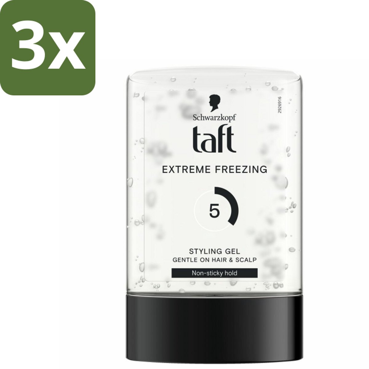 Taft - Extreme freezing 5 - Styling Gel - Sterke hold - 300 ml - Bulkverpakking - 3 stuks