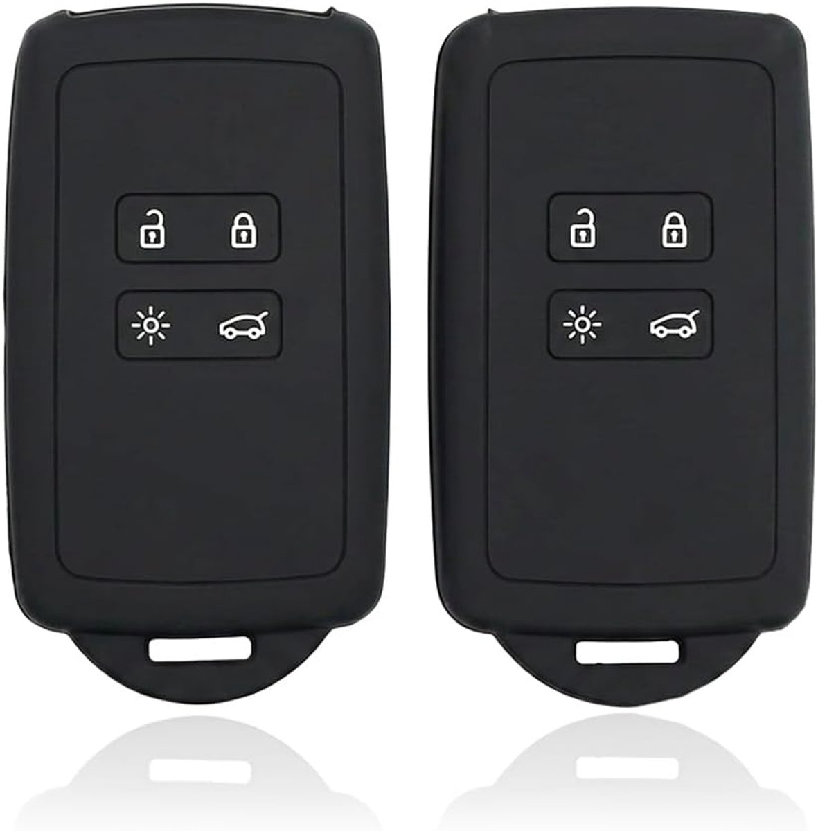 Autosleutelhoezen voor Renault Clio Megane Koleos - 2 stuks - zwart - bescherming tegen slijtage - ShopVlot