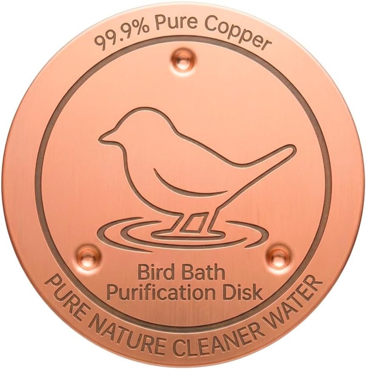 Vogelbadreiniger Koperplaat - 14 Dagen Helder Water - Elegante Tuindecoratie - Voor een Natuurlijke Sfeer - ShopVlot