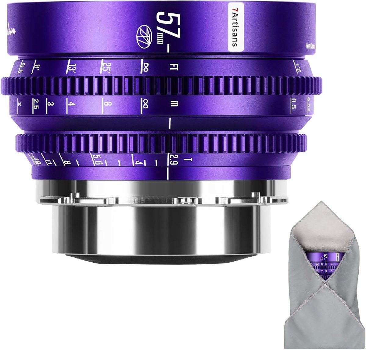 Cine lens 57mm T2.9 - paarse variant - explosieve bokeh - perfect voor creatieve fotografie - ShopVlot