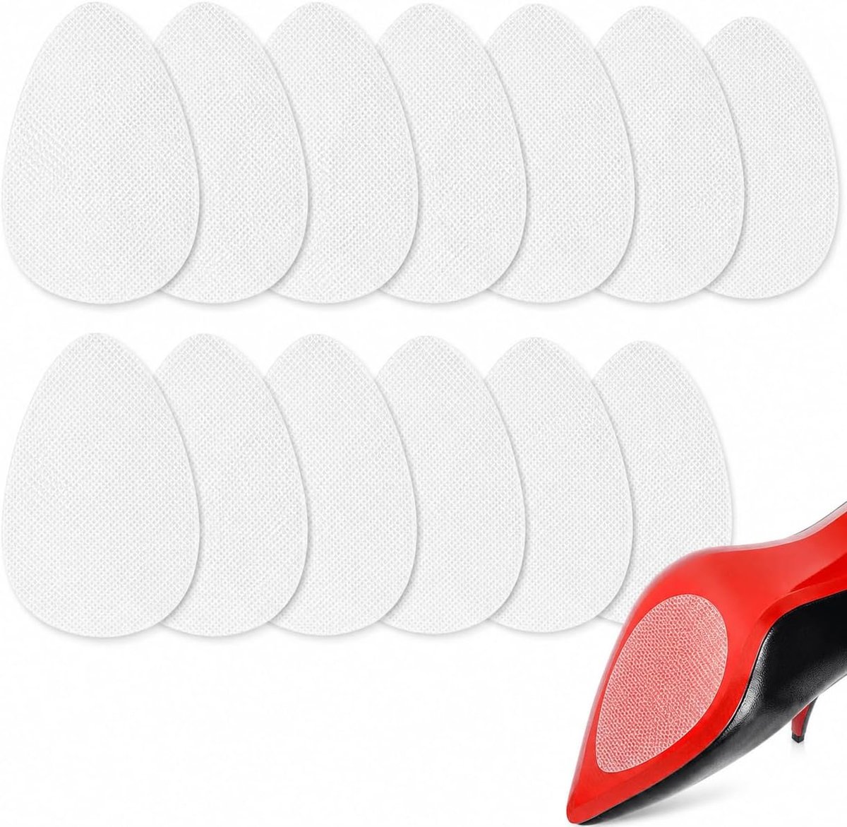 Antislipzolen 14 stuks - zelfklevend - transparant - optimale grip voor hoge hakken - ShopVlot