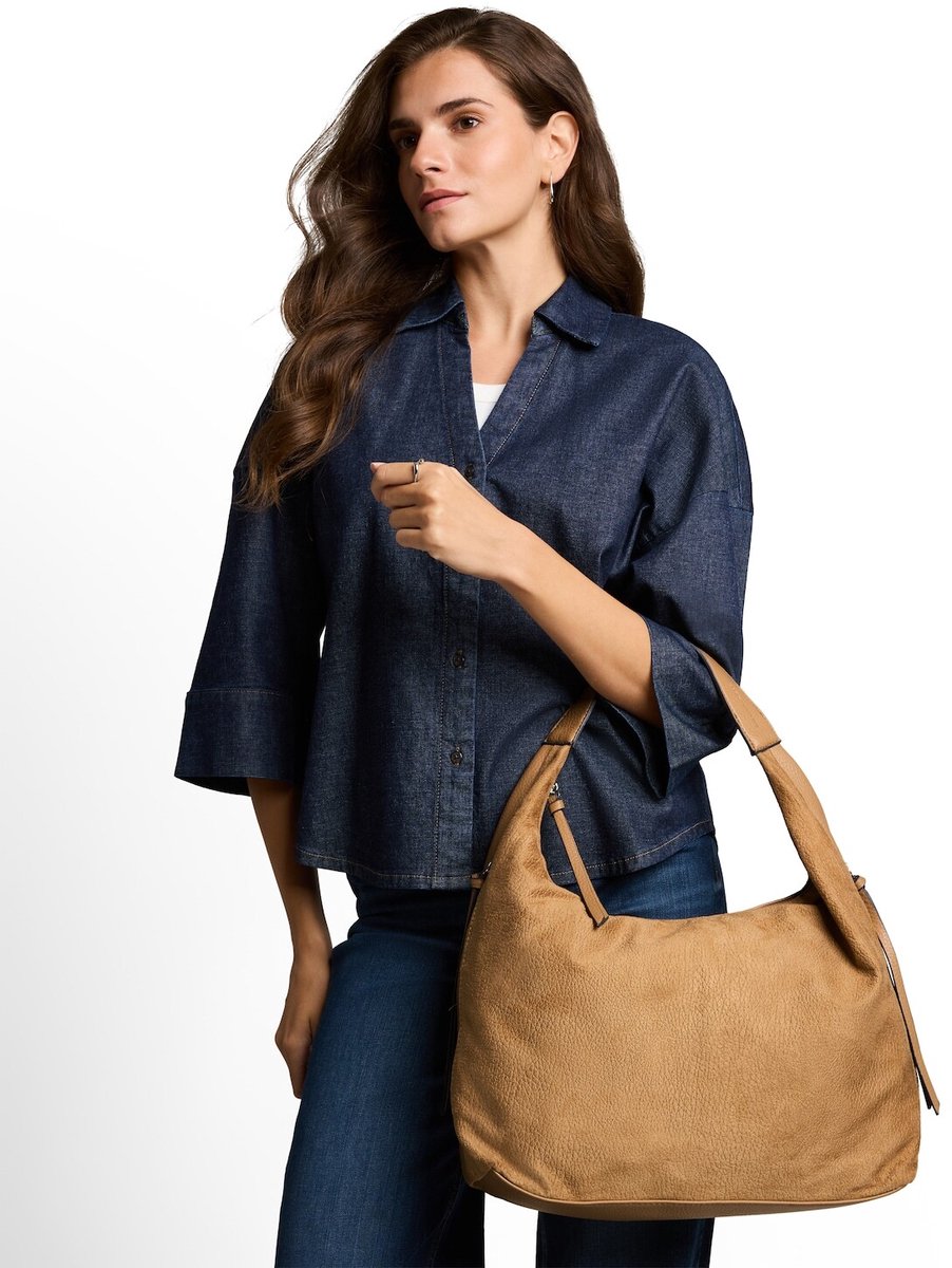 Tom Tailor - TTAIANA L Pouch in suède-look - Maat ONESIZE - camel / camel nature