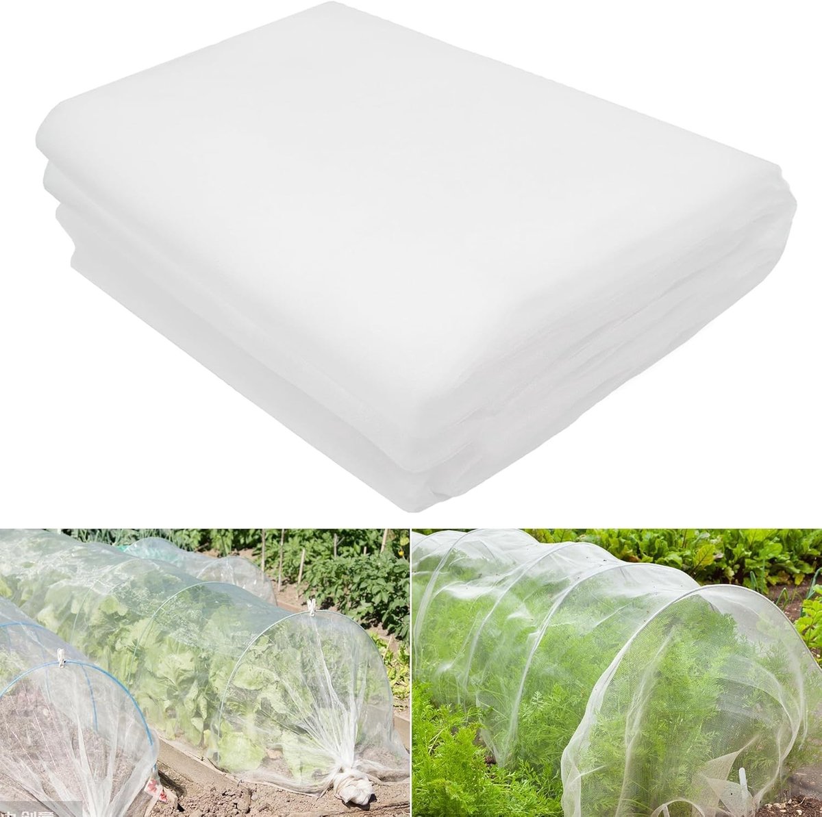 Insectennet - 3 m x 15 m - Fijnmazig Gaas voor Insectenbescherming - Voor Tuinplanten, Groenten en Fruit