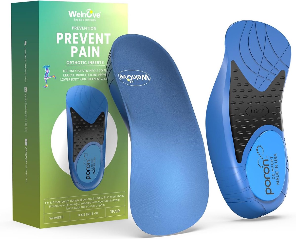 Plantar Fasciitis Heel Insert for Heel Pain - Welnove shock-absorbing heel cups for standing and walking all day, heel - ShopVlot