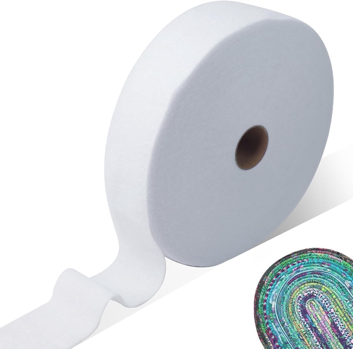 Smeltbare Bekleding Watten - Wit - 5.7 cm x 33 m - Geperforeerde Fleece Watten voor Quiltprojecten