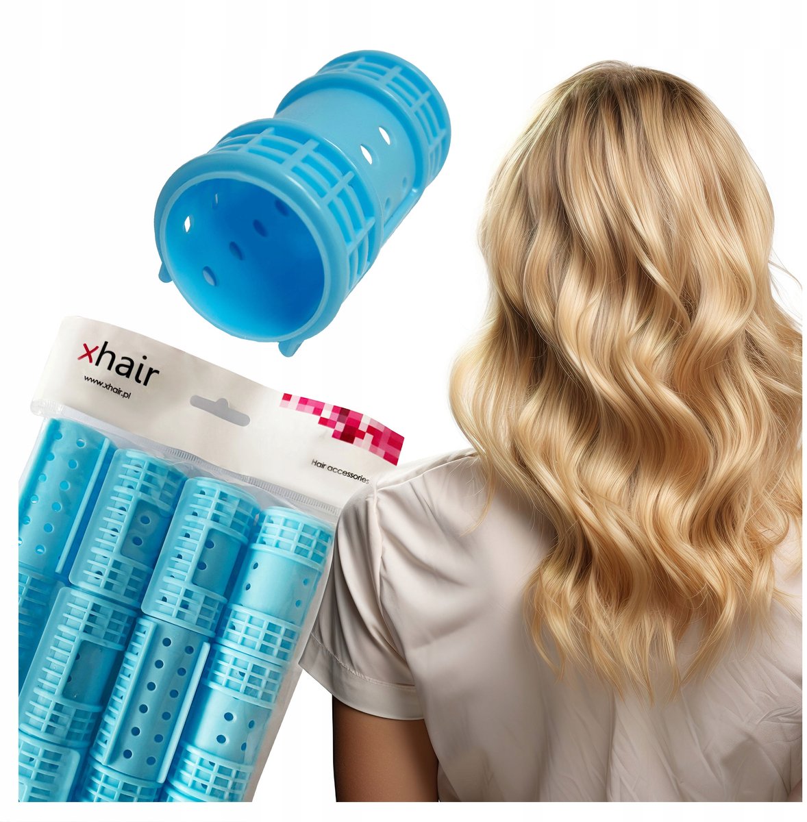 Grote Haarrollers met Klem voor Lang Haar - 32mm