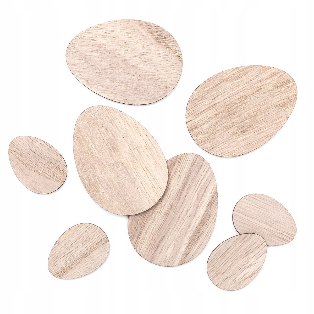 Houten Eieren 4-7cm 8 Stuks Natuurlijk voor Scrapbooking & Knutselen