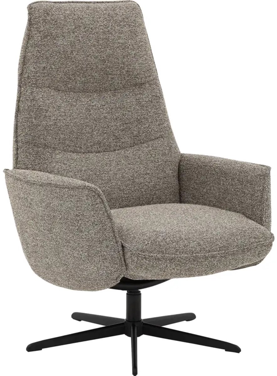 Goossens Fauteuil Tusla - Met Armleuning - Stof - Bruin
