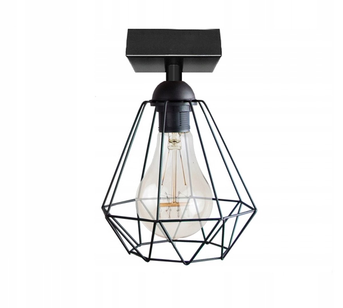Kinket Lamp Druciak Diamant Zwart Metaal E27
