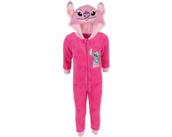Lilo & Stitch Onesie - Maat 146/152 - Polyester - Pyjama - Roze