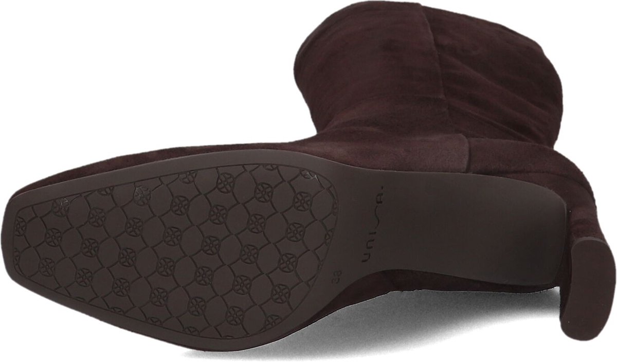 Unisa Wolcot Enkellaarsjes - Enkelboots met rits - Dames - Bruin - Maat 37