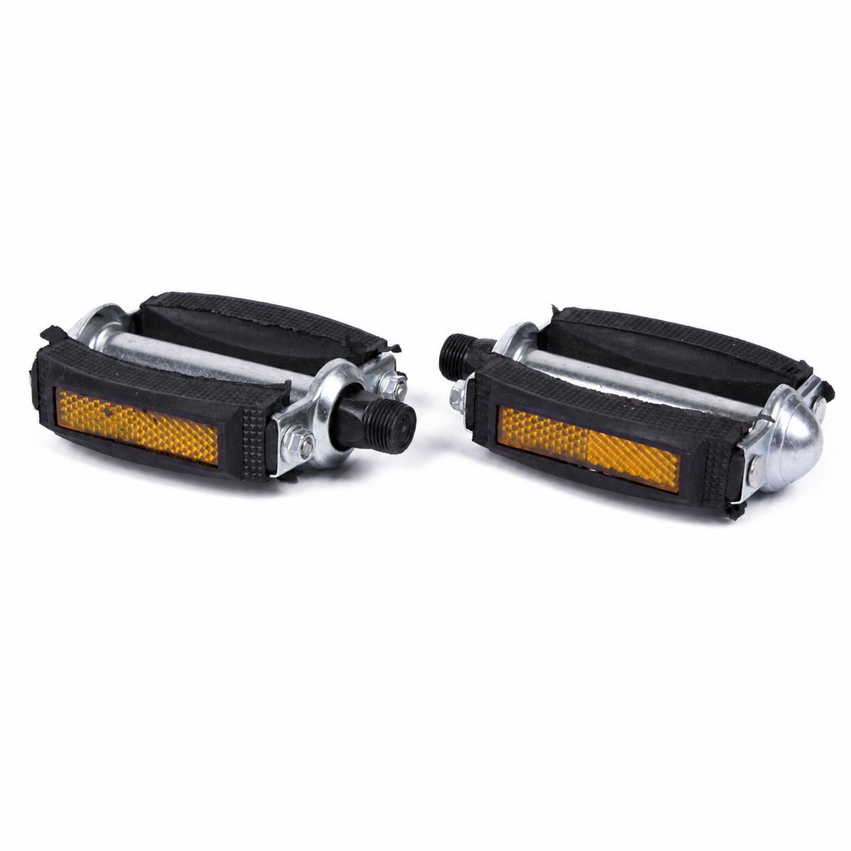 Fietspedalen Set - Antislip - Met Reflectoren - 12,5 x 7,5 cm - Zwart
