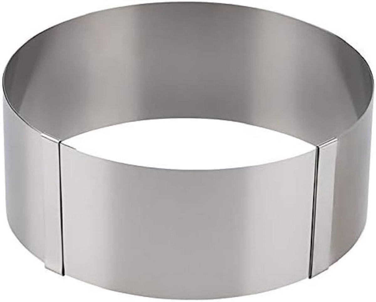 Sloffenring bakvorm - RVS - 16,5-32 cm - Verstelbare Taartring - Voor Professioneel Bakken