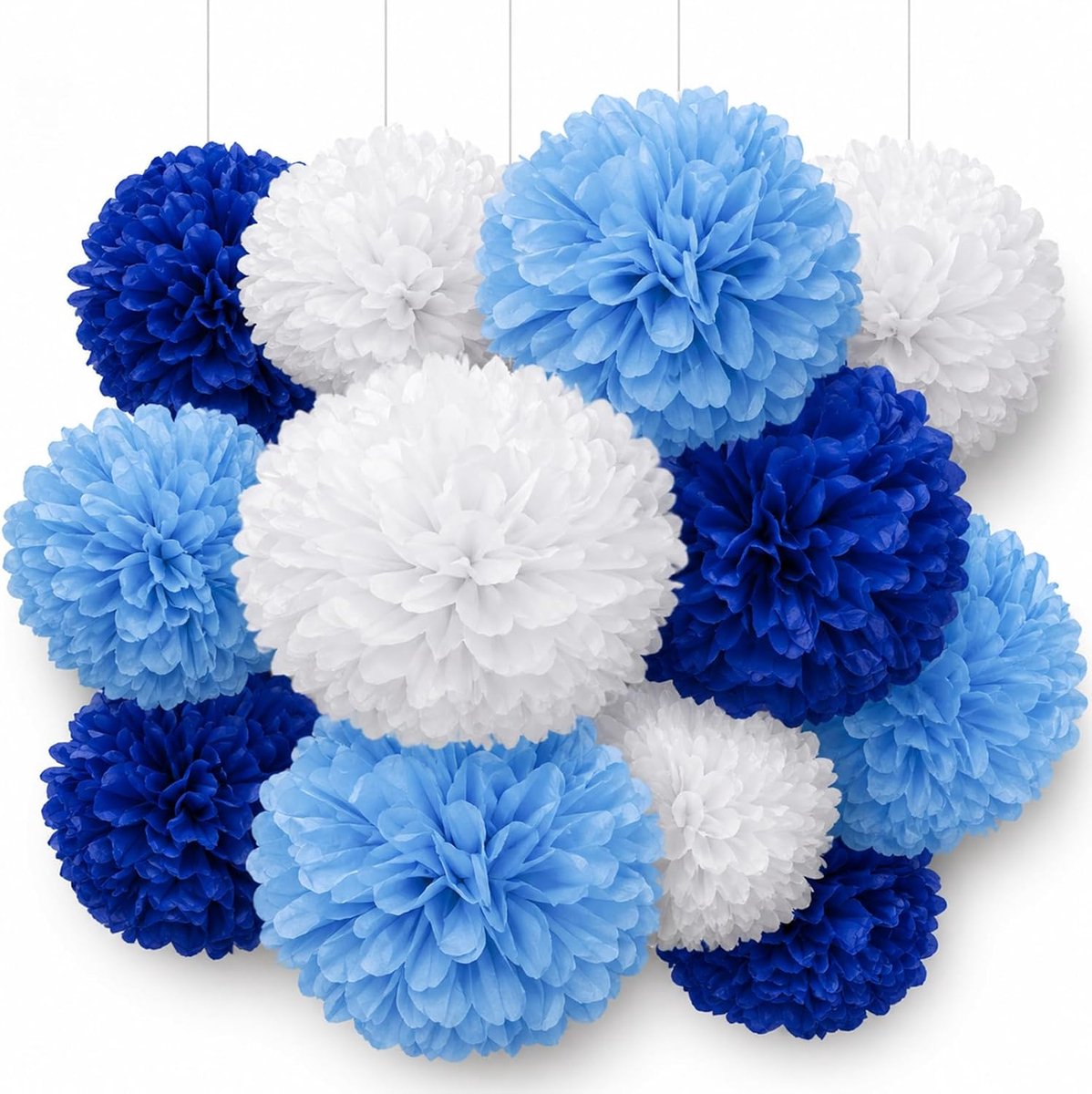 Guinguette-decoratie, verjaardagsdecoratie, blauw - ShopVlot