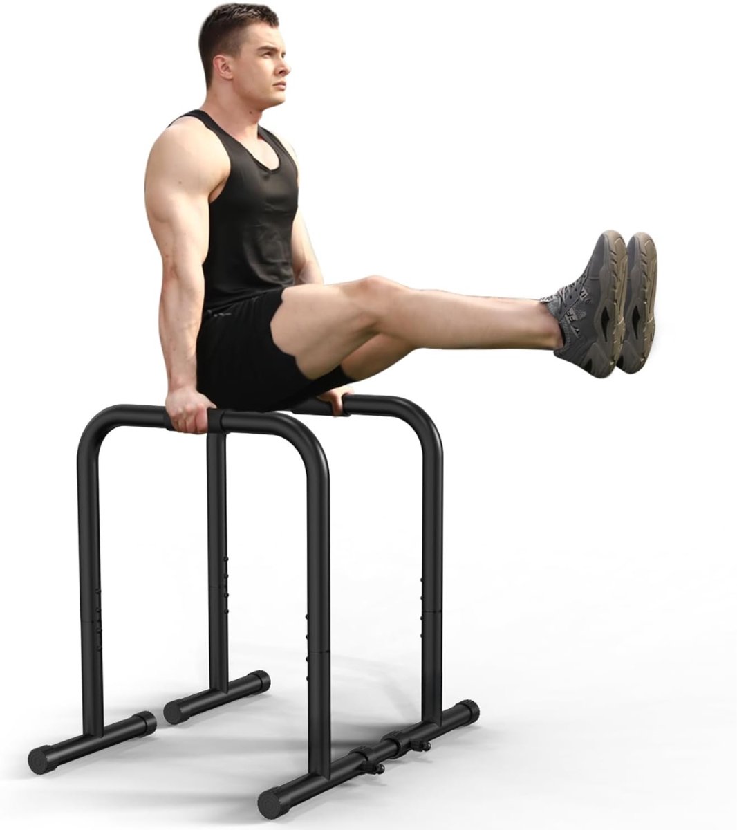 Lìon® Dip Bars - Dip Bars Hoog - Dip Station -Zwart - 105cm x 63cm x 87cm