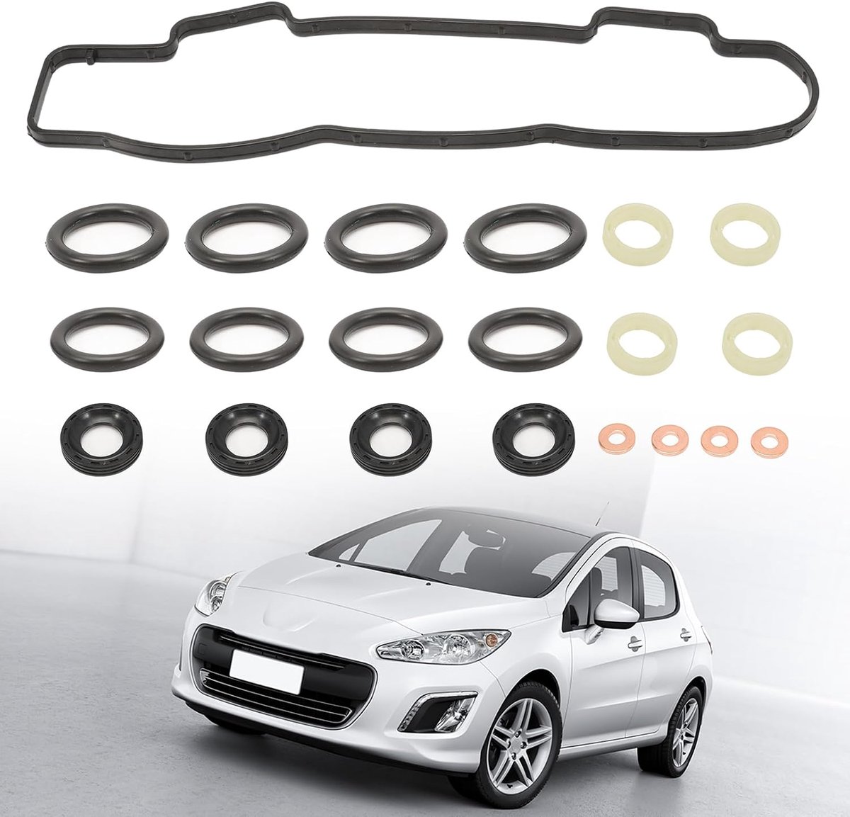 Injectoren, afdichtingsset 1.6 HDi diesel injector, reparatieset voor 206 207 307 308 407 3008 5008 Partner Expert - ShopVlot