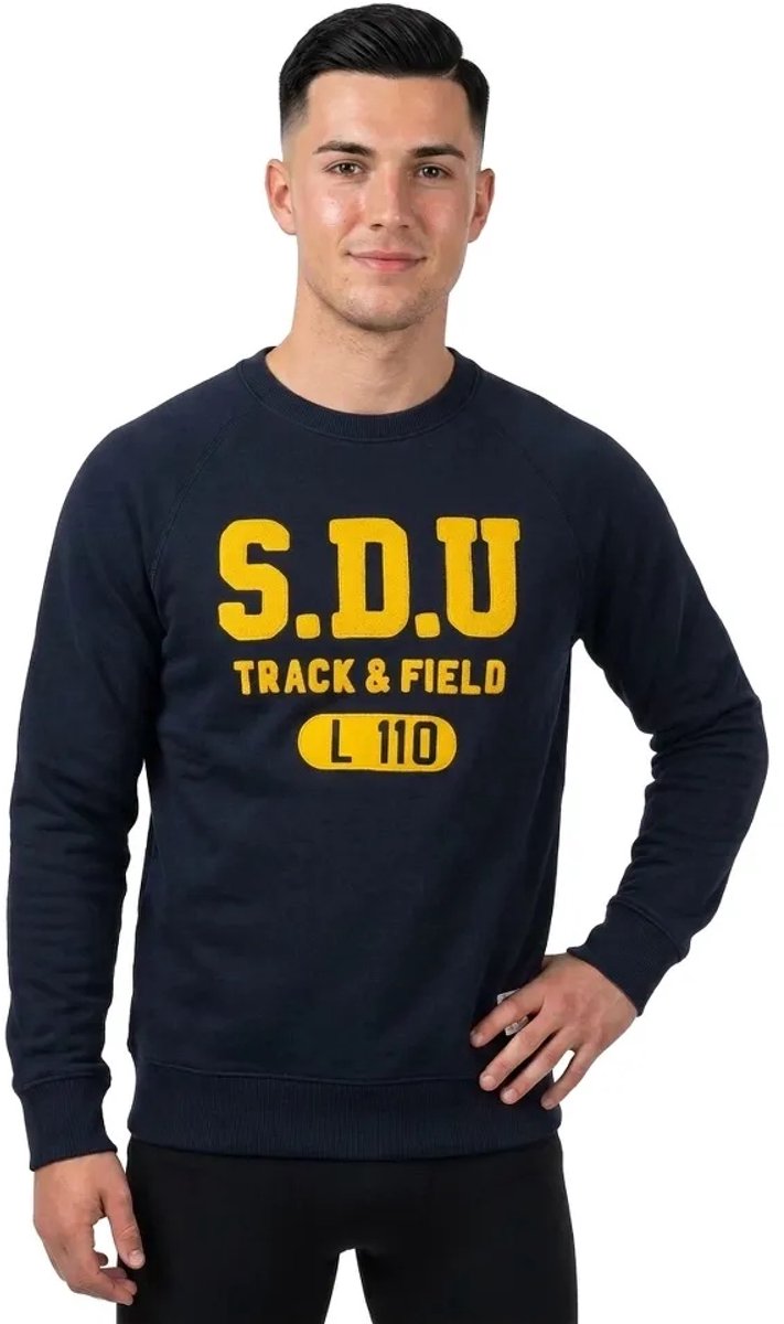 Superdry Ath Felt Applique Relaxed Crew Sweatshirt 2XL Man Marineblauw