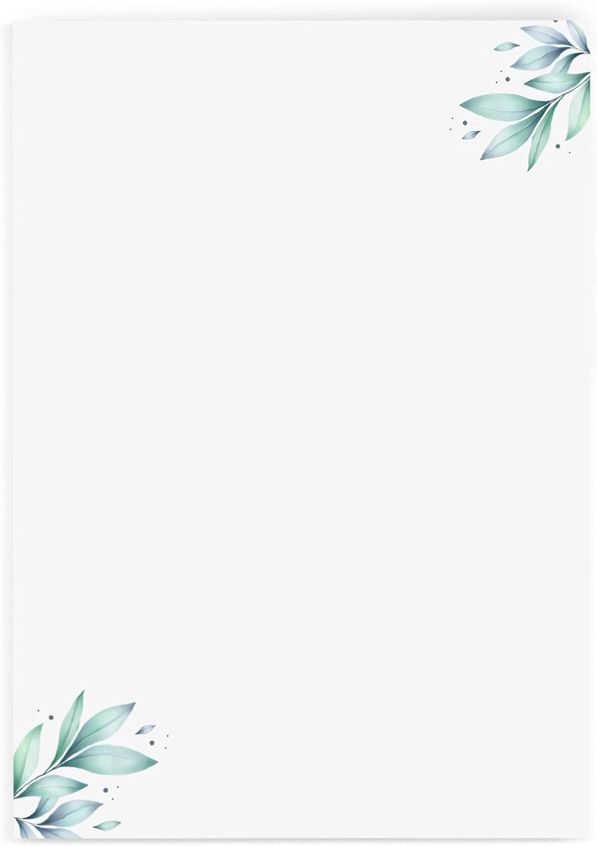 Briefpapier met bloemenmotief - DIN A4 formaat - 50 vellen 120 g/m² - Perfect voor uitnodigingen - ShopVlot