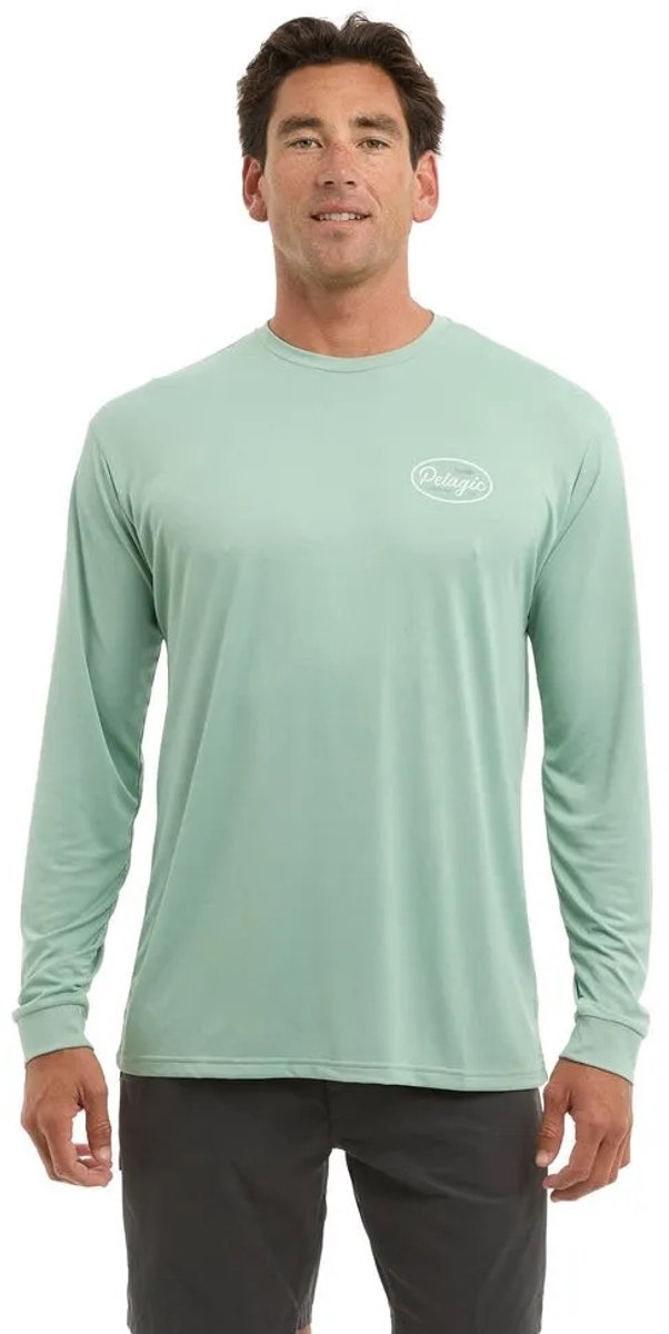 Pelagic Aquatek Circled Uv-werende Langarm T-shirt Groen M Man
