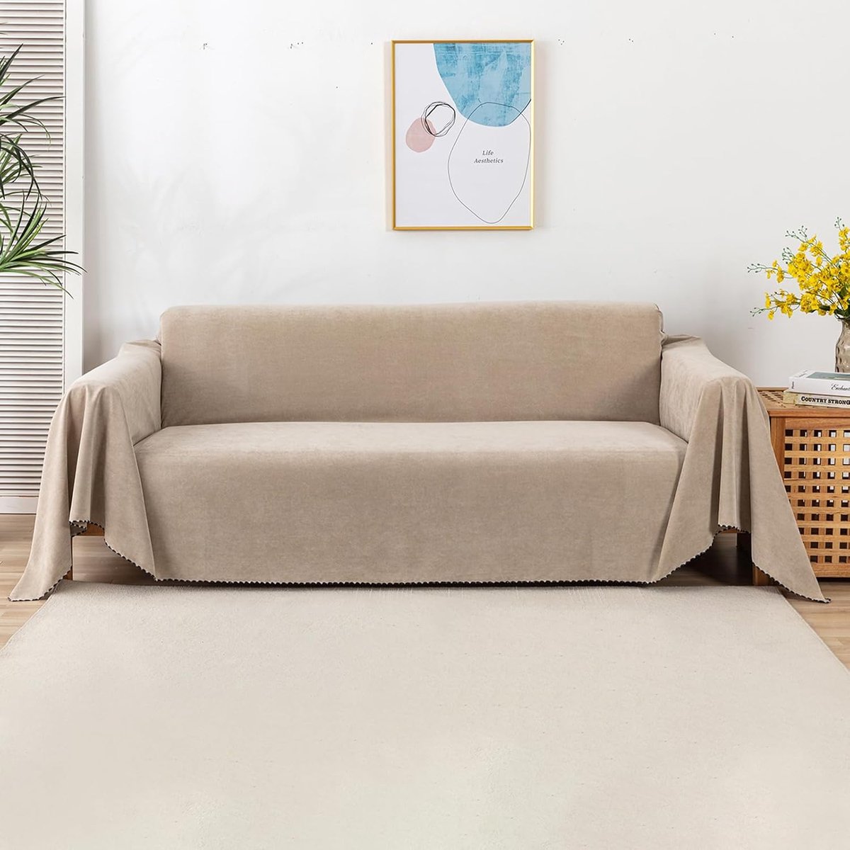 Anti-slip Sofa Cover - Elastic Stretch Protective Cover for Four Seasons - Universal Blanket for Living Room and Pet - ShopVlot