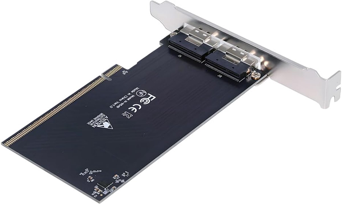 74Pin External Dual Slimline SFF-8654 8X to PCIE4.0 PCIE 16X Express 3.0 Raid Card VROC Raid0 Hyper Adapter - ShopVlot
