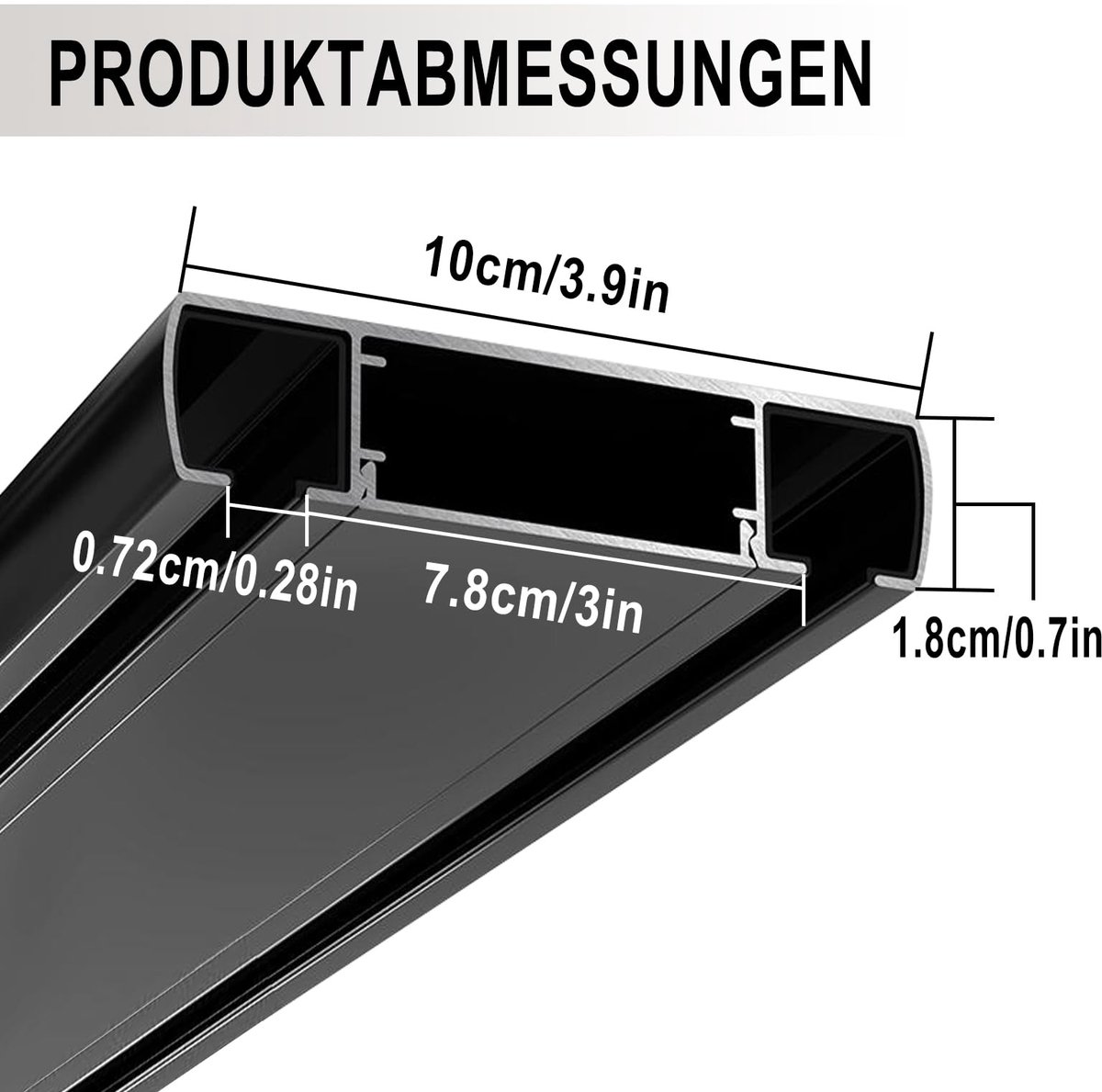 Stille dubbele rij gordijnrails (zwart, 370 cm) - ShopVlot