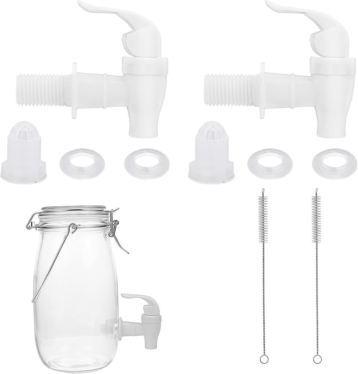 2 pieces reusable plastic water tap for tap, dispenser for tea, wine, water, juice and other beverages - ShopVlot