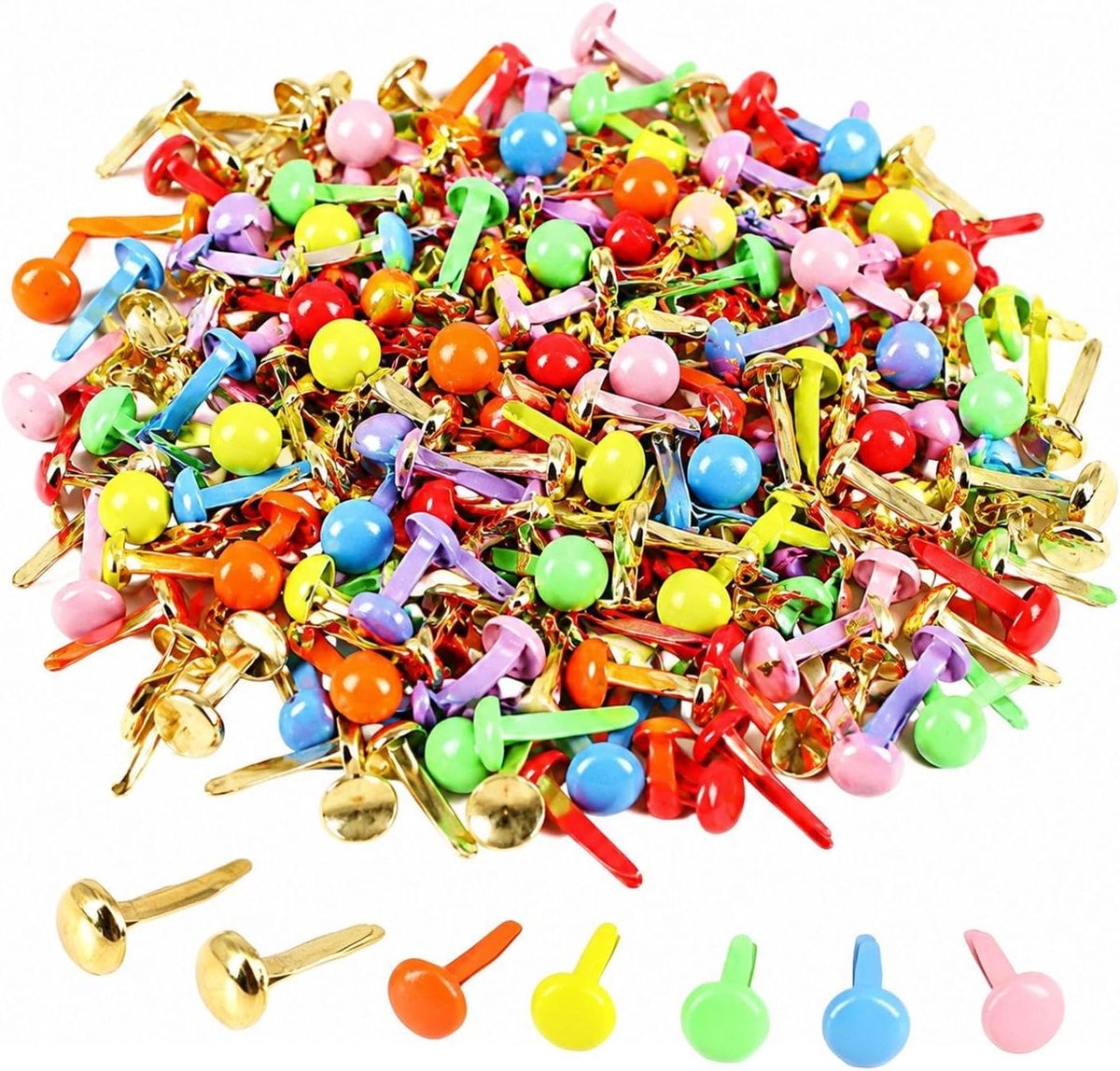 200 Double Toenails, Metal Round Headpins, Pin Board Attachment, Handmade Materials, Presentation Of Office Documents. - ShopVlot