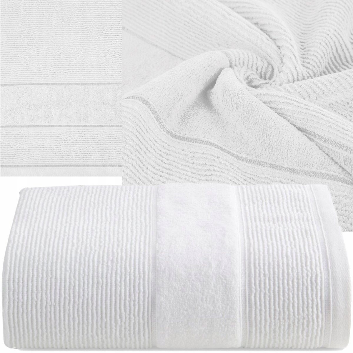 Zachte Katoenen Badhanddoek 50x90cm 500 GSM - Absorberend Wit