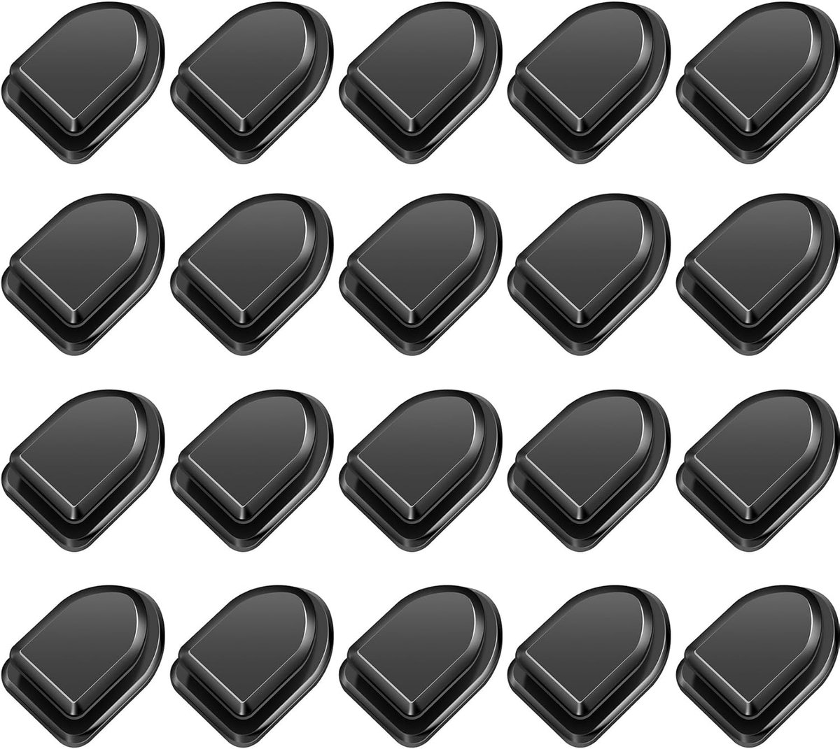 Bessy shop 20 stuks zwarte zelfklevende haken - Heavy Duty plakbare haken voor auto's, badkamers en muren - ShopVlot
