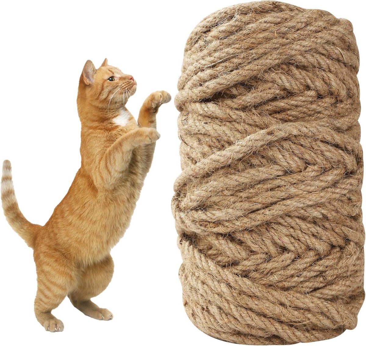 Sisal Rope for Scratching Post, 8 mm x 164 ft, Special Replacement Rope, DIY Craft Material, Garden Decoration, Hemp - ShopVlot