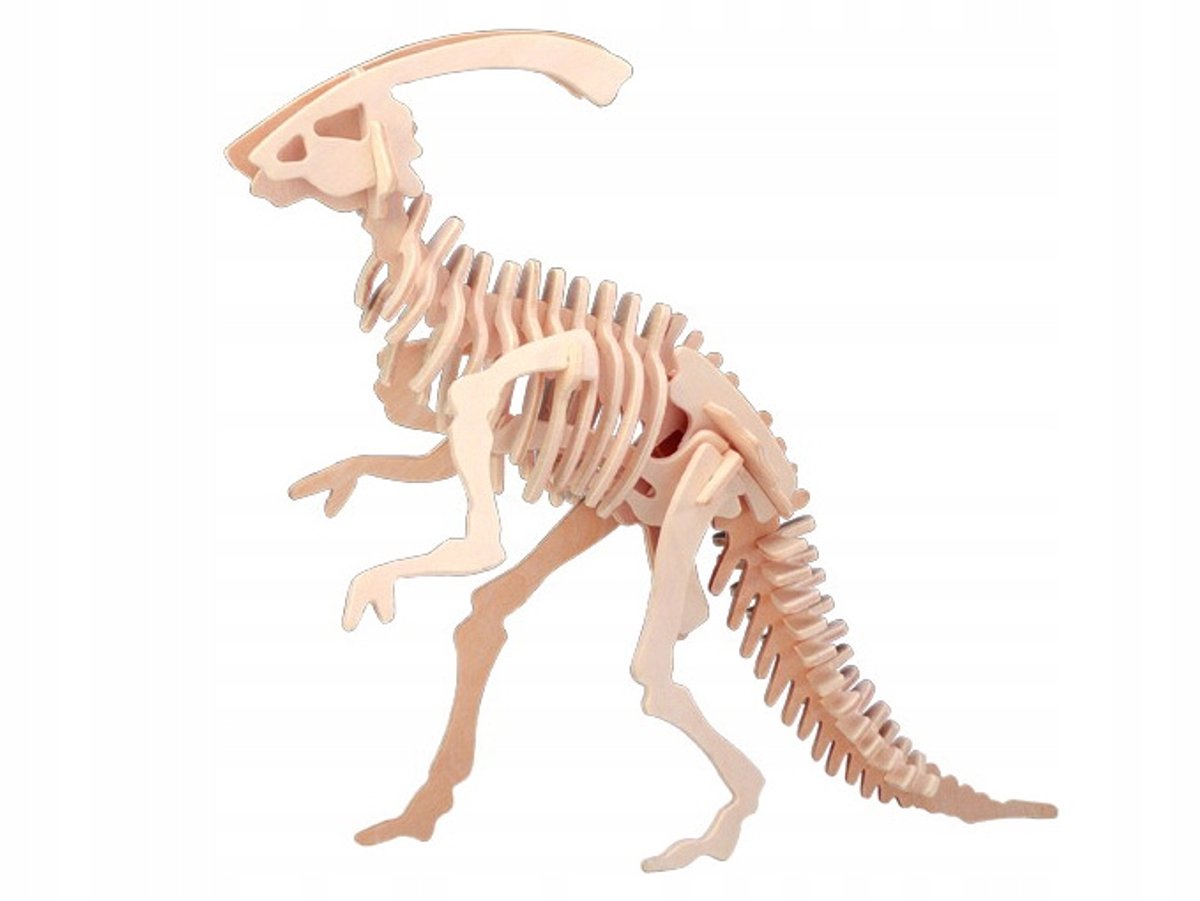 Houten 3D Puzzel Parasaurolophus - Bouw je eigen Dinosaurus!