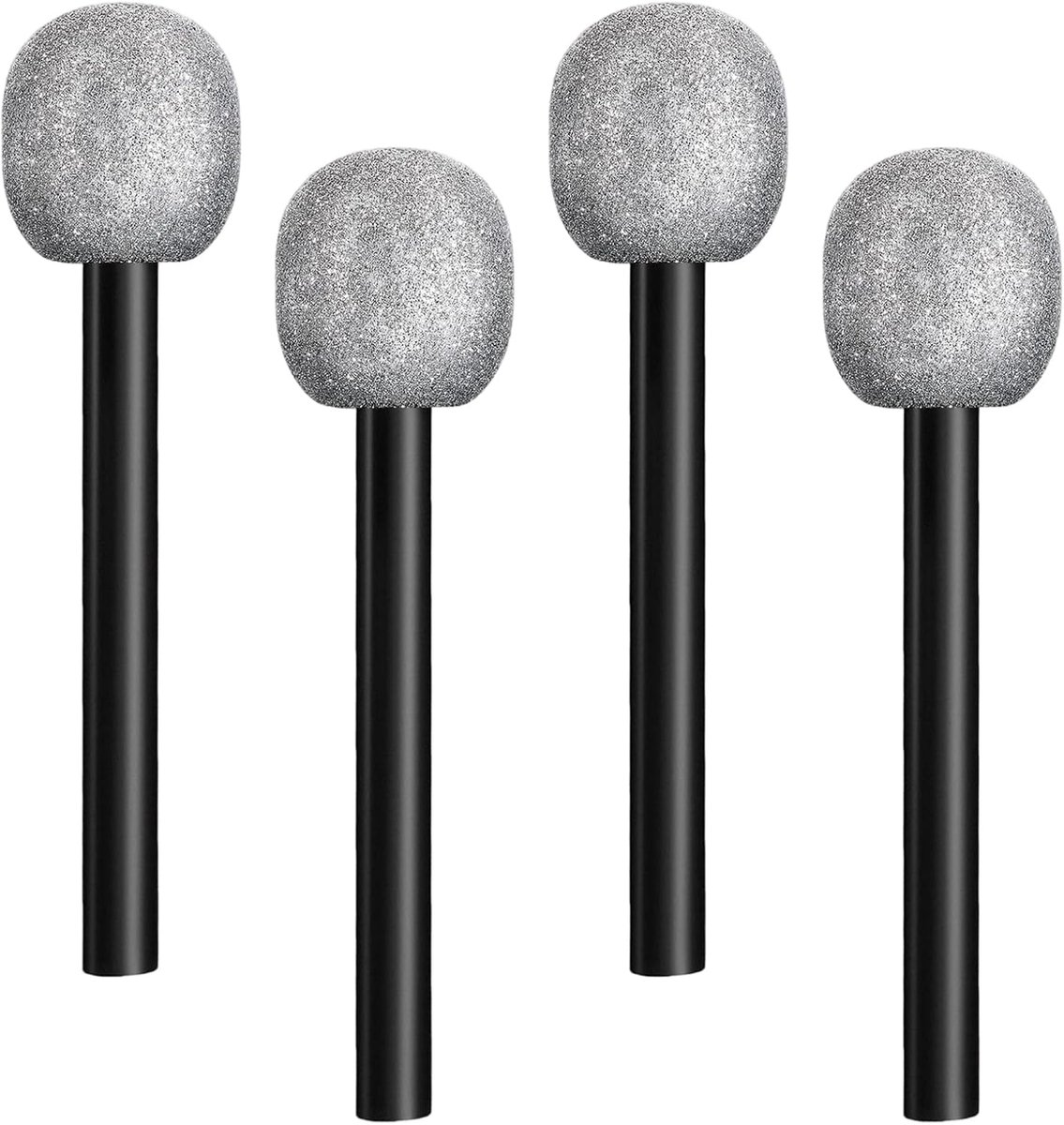 Glitter Microphone Simulation Microphone Toy Interesting Fake Microphone Props Retro Adult Microphone for Party Stage - ShopVlot