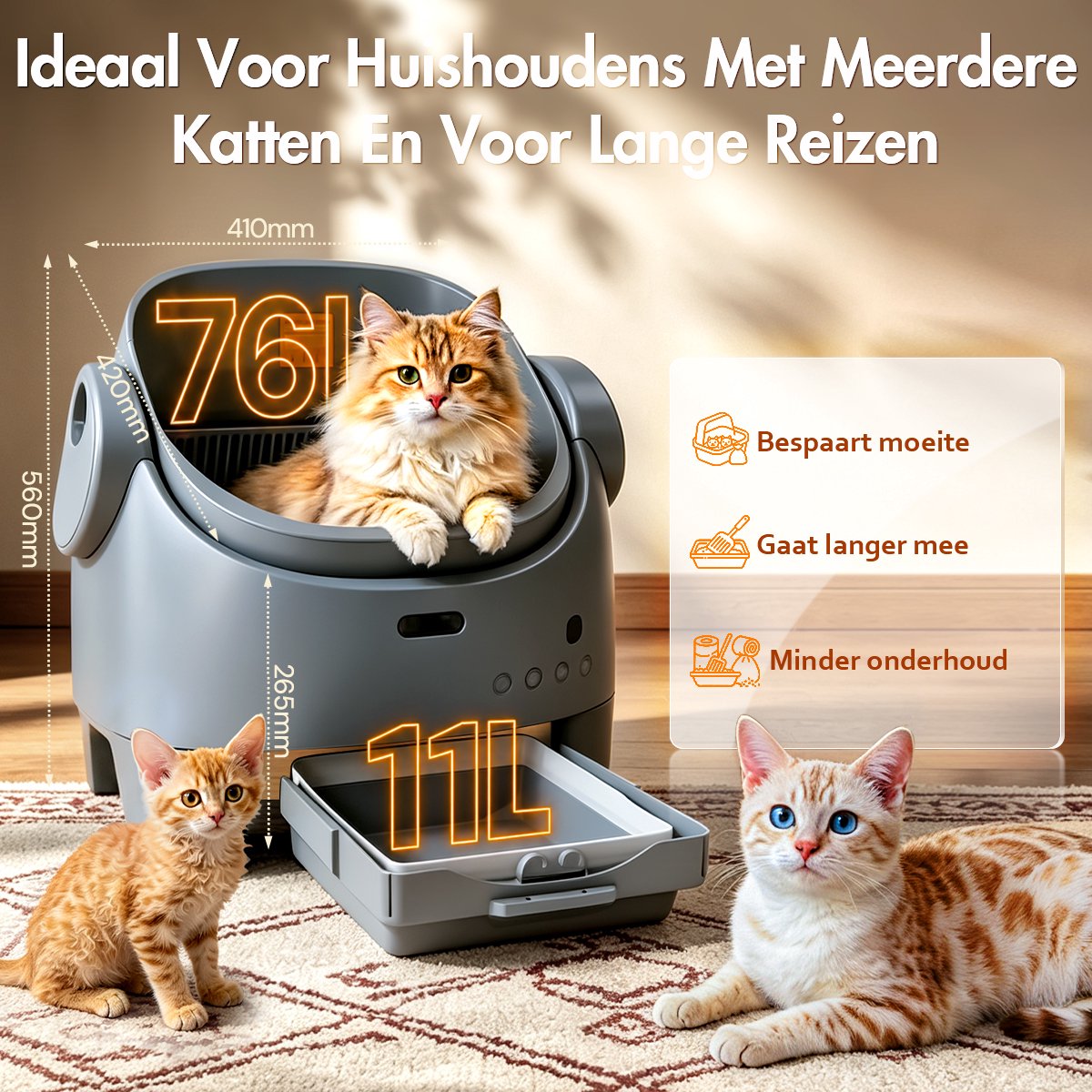 FANOU Zelfreinigende Kattenbak thumbnail 2