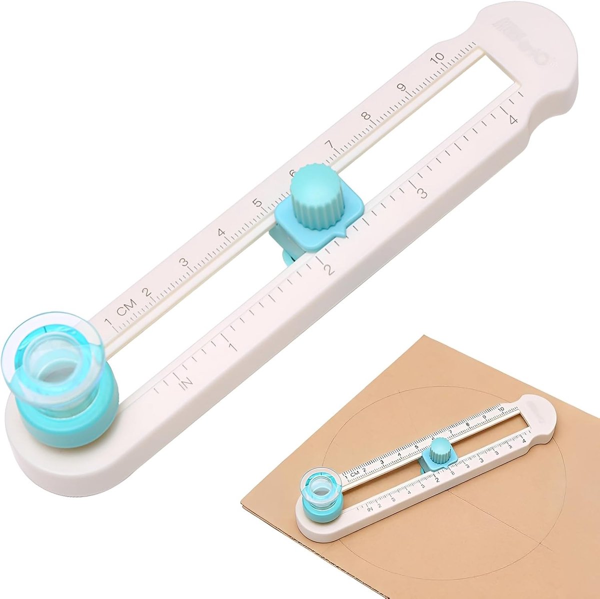 Circle Cutter, 2-20cm Adjustable Circle Cutter, 360° Rotating Paper Cutter, Portable Circle Cutter for Cards - ShopVlot