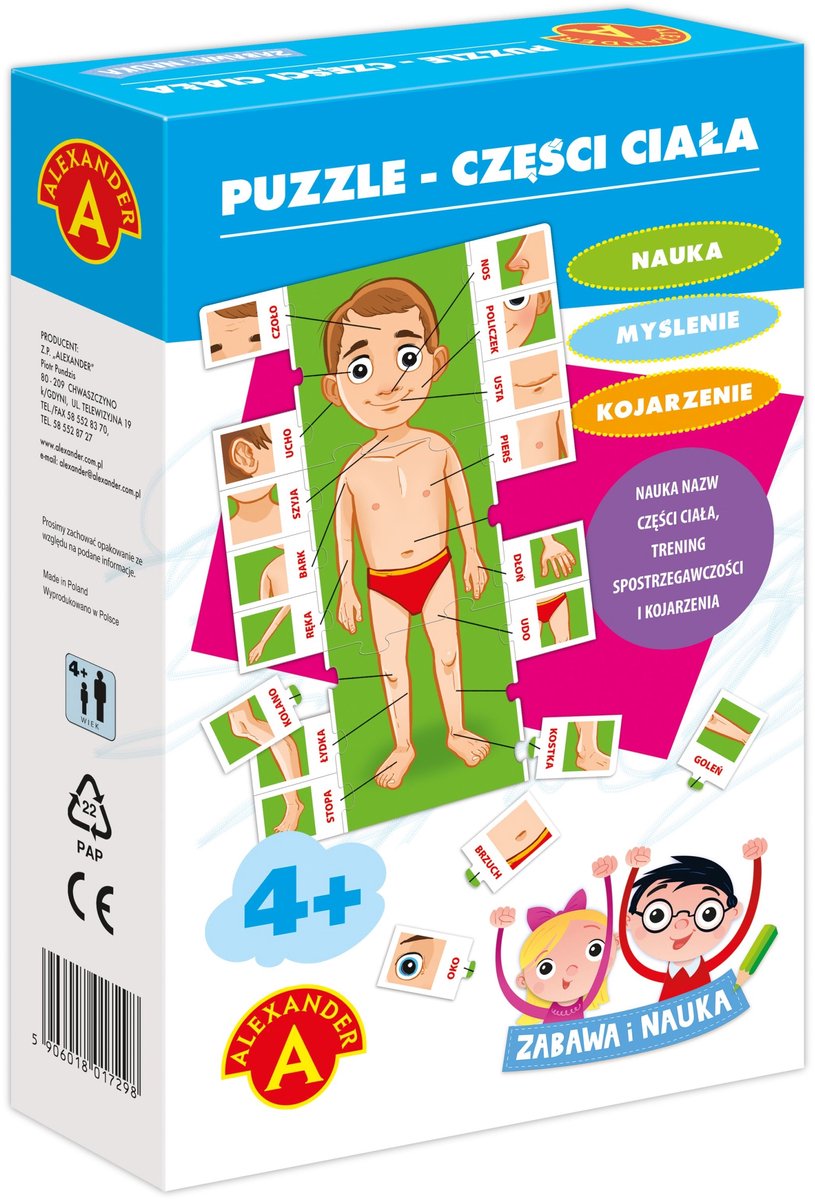 Alexander Lichaamsdelen Puzzel - 21 elementen