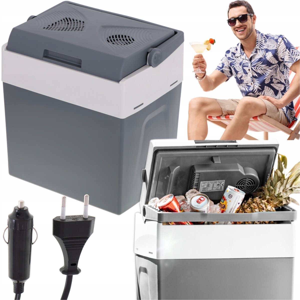 28L Draagbare Koelbox & Warmhoudbox 12V/230V - Ideaal voor Reizen