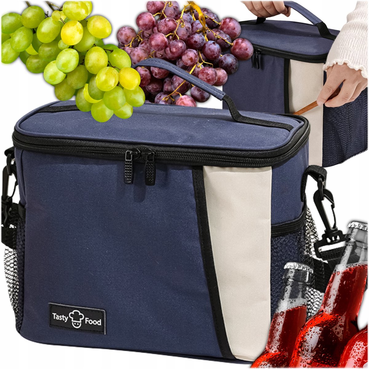 8,5L Thermische Tas voor Lunch, Strand & Picknick - Houdt Warm/Koud