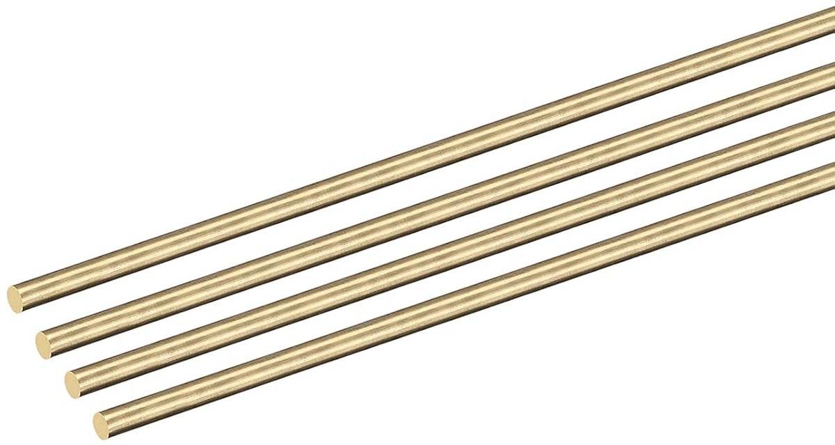DMiotech 12pcs 2mm x 100mm Solid Brass Round Brass Rod Lathe for DIY - ShopVlot