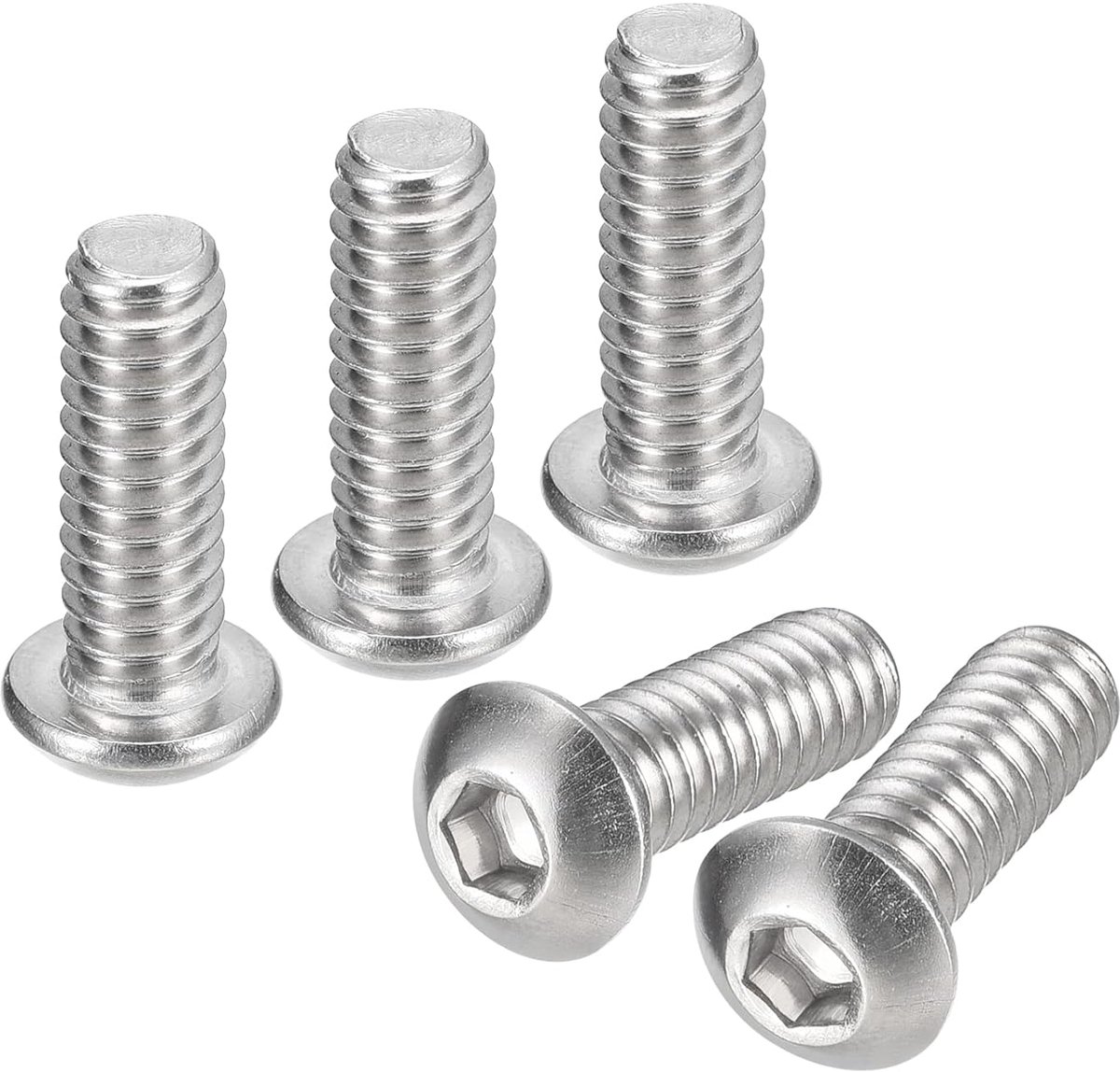 Zeskantbouten 1/4-20x3/4" - RVS 304 - Volledig draad - Geschikt voor diverse toepassingen - ShopVlot