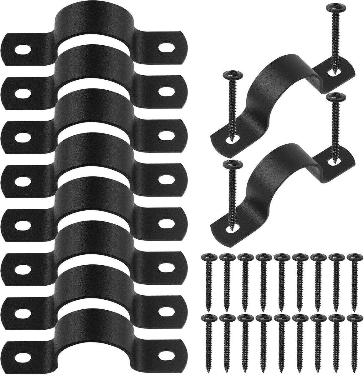 U-bracket clamps 25mm - metalen klemmen - met zelftappende schroeven - ideaal voor het bevestigen van leidingen - ShopVlot