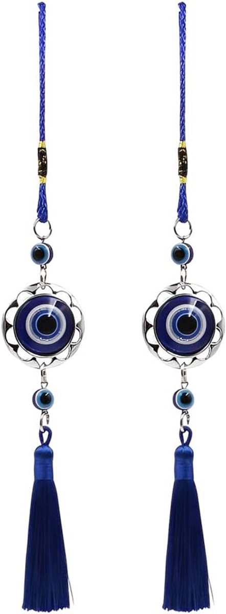 Auto ornament boze oog - Blauwe kleur - Alloy en glas - Geluksdecoratie voor auto - ShopVlot